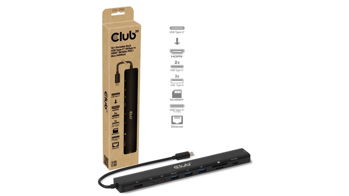 Club3D 10-1 univerzális dokkoló: CSV-2550 bemutató club3d-10-1-univerzalis-dokkolo-csv-2550-bemutato